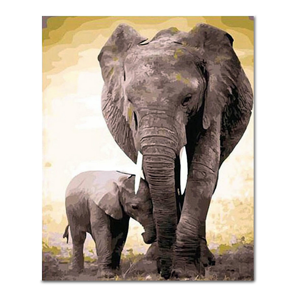 DIY 페인팅 - 엄마와 아기 코끼리 PEE44 (40x50)