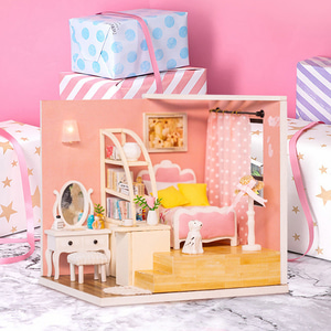 [나만의 미니 왕국]DIY 미니어처 코지 하우스 - 핑크 침실