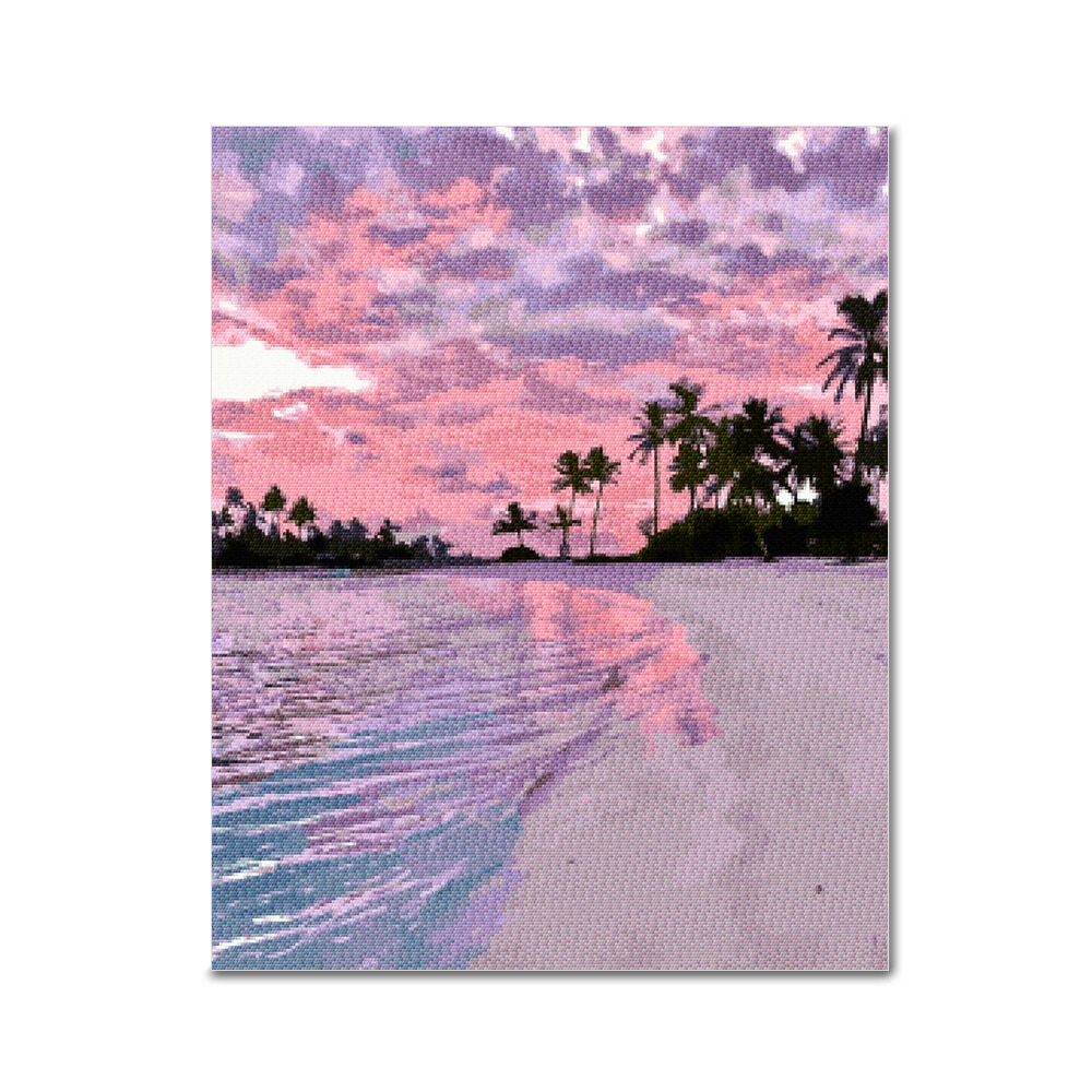 DIY 보석십자수 - 핑크빛 해변 BH03 (40x50)