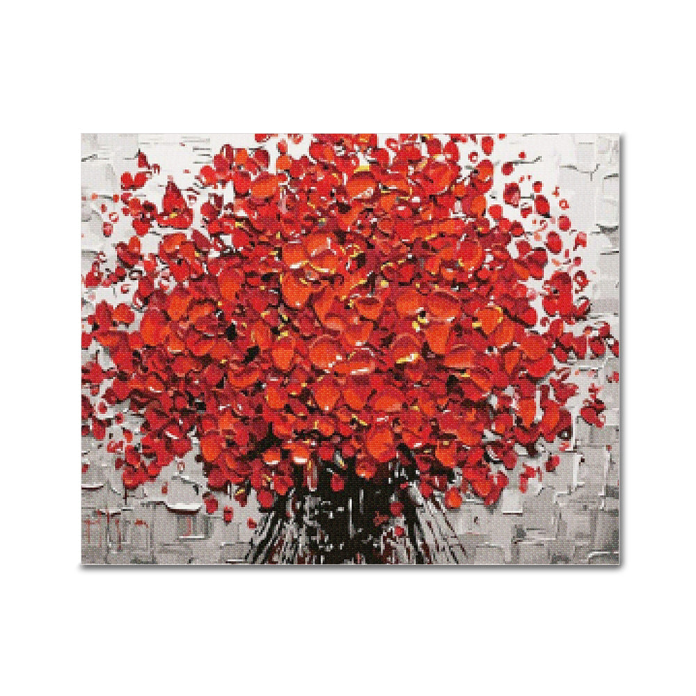 DIY 보석십자수 - 붉은 꽃다발 BG01 (50x40)