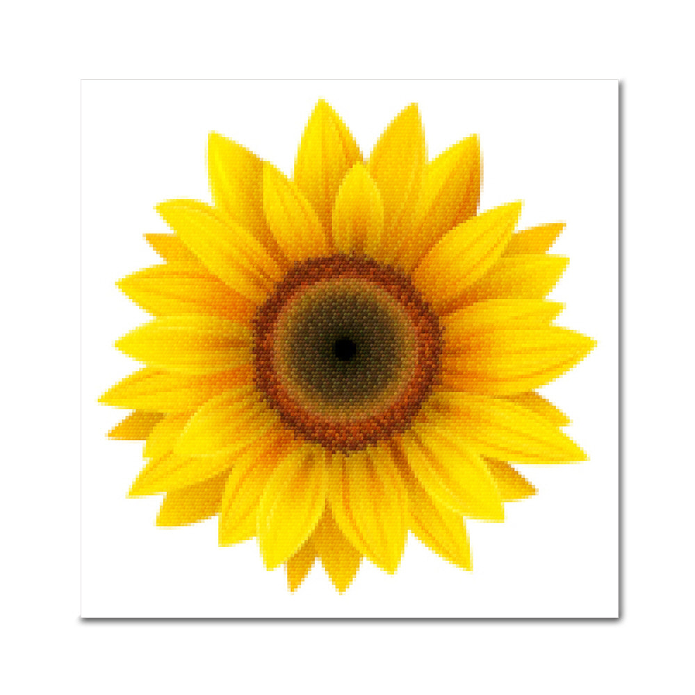 DIY 보석십자수 - 노란태양꽃 BE02 (25x25)