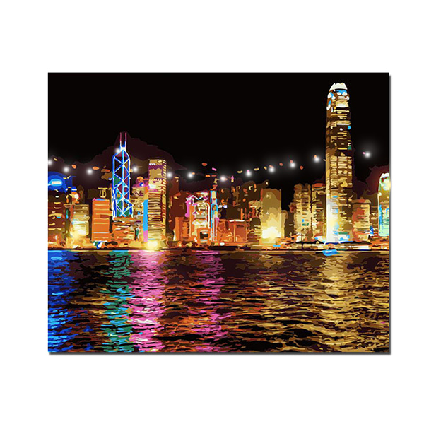[나만의 미니 왕국]DIY LED 페인팅 - 어느도시의 밤풍경 LP03 (50x40)